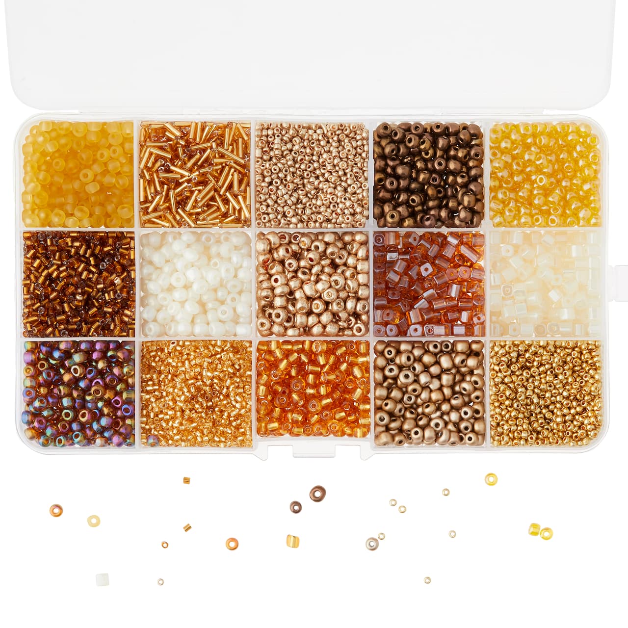 6 Pack: Champagne Mix Glass Seed Beads by Bead Landing™